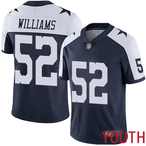 Youth Dallas Cowboys Limited Navy Blue Connor Williams Alternate #52 Vapor Untouchable Throwback NFL Jersey